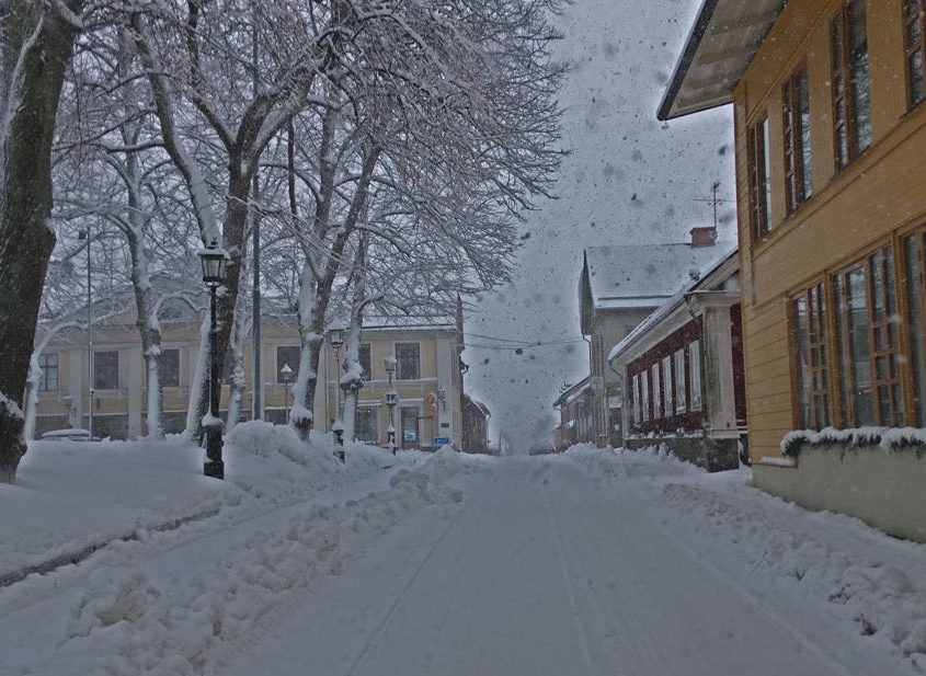 Staden Nora på vintern