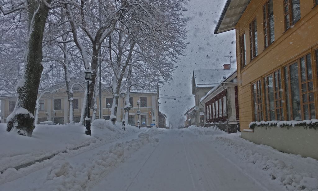 Staden Nora på vintern