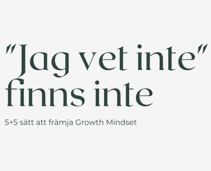 Främja Growth Mindset